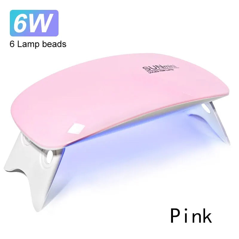 Mini sèche-ongles portable 6 W avec 6 LED UV .